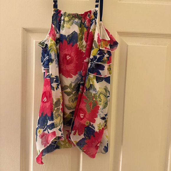 Floral Ruffle Tank Top - Picture 3 of 3